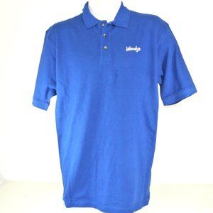 WENDY'S Hamburgers Employee Uniform Polo Shirt Blue NEW Size XL